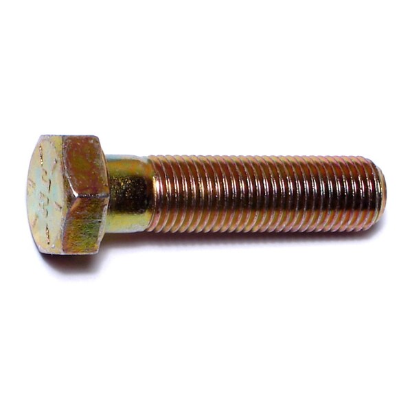 Midwest Fastener Grade 8, 3/8"-24 Hex Head Cap Screw, Zinc Yellow Steel, 1-1/2 in L, 5 PK 62984 - main